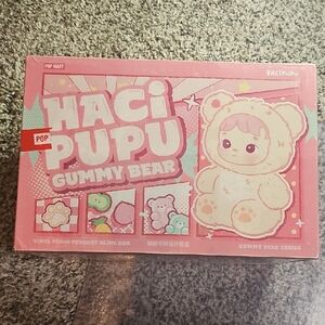 Haci Pupu Gummy Bear Plush - Cream and Pink, One Box